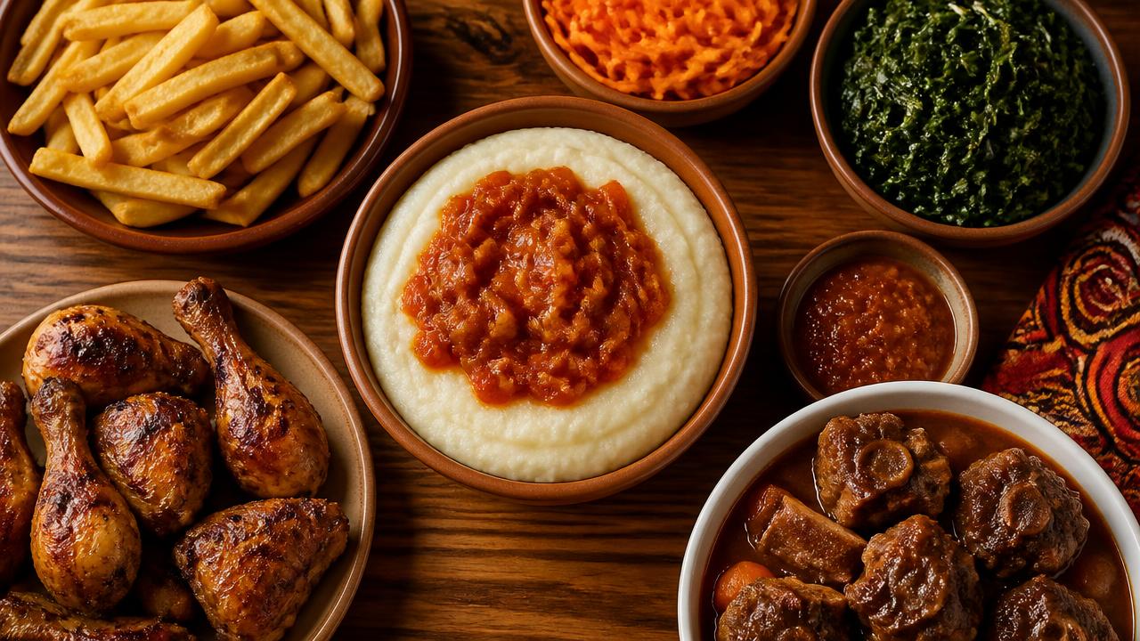 Vibrant spread of South African home-cooked meals